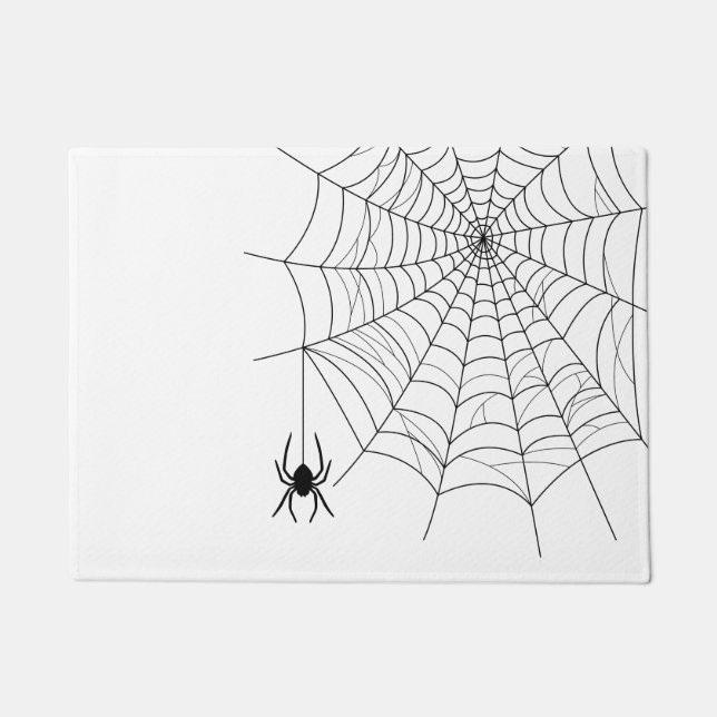 Felpudo Araña Simple Con Spider Web Cobweb Halloween (Anverso)