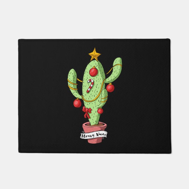 Felpudo Árbol Cactus navidades (Anverso)