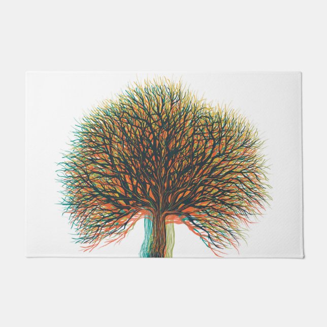 Felpudo Árbol de invierno de verano de primavera otoño #3 (Anverso)