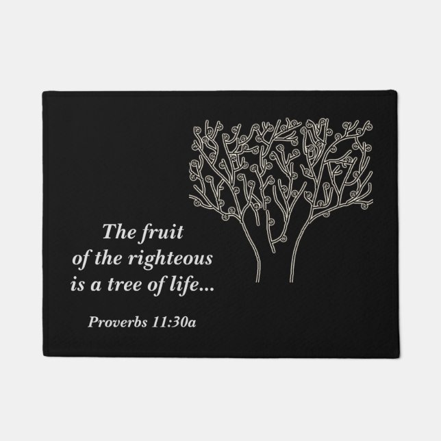 Felpudo Árbol de la Biblia Verse Doormat (Anverso)