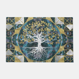 Felpudo Árbol de la vida - Yggdrasil - mármol y oro