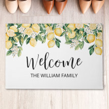 Árbol de limón amarillo monogramado