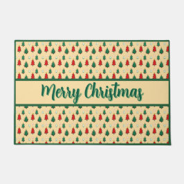 Felpudo Árbol de Navidad con estrella de patrón ininterrum