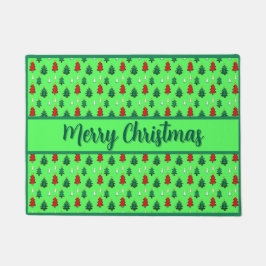 Felpudo Árbol de Navidad con estrella de patrón ininterrum