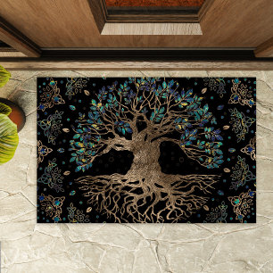 Felpudo Árbol de vida - Ornamento Yggdrasil Golden y Marbl