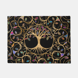 Felpudo Árbol de vida - Yggdrasil - hojas de colores