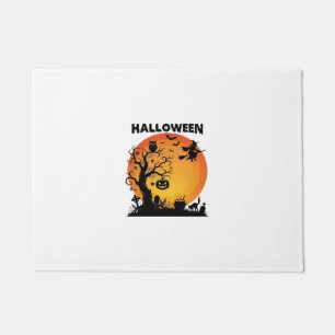 Felpudo Árbol espeluznante de Halloween Bruja voladora Lun