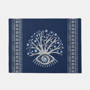 Felpudo Árbol griego del ojo - Mati Mataki - plata de