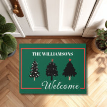 Árboles de Navidad Nombre de familia de bienvenida