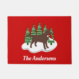 Felpudo Árboles del árbol de hoja perenne del navidad de