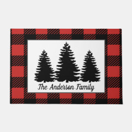 Felpudo Árboles forestales rústicos y revisión de búfalos