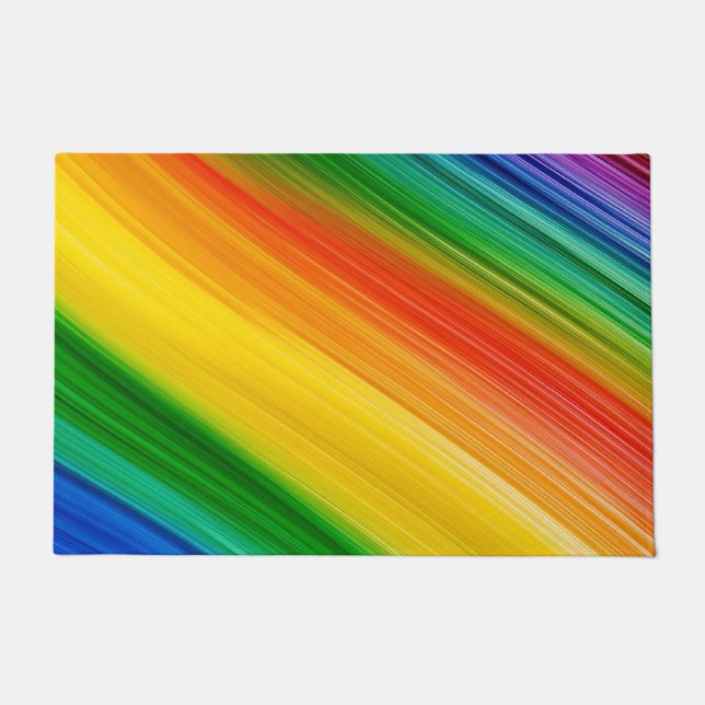 Felpudo Arcoíris vibrante de colores (Anverso)