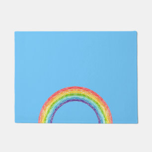 Felpudo Arcoiris y cielo azul