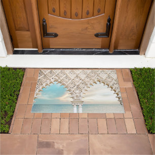 Felpudo Arcos de ensueño oceánico al atardecer #2 #wall #a