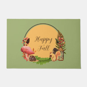 Felpudo Ardilla y naturaleza con texto personalizable