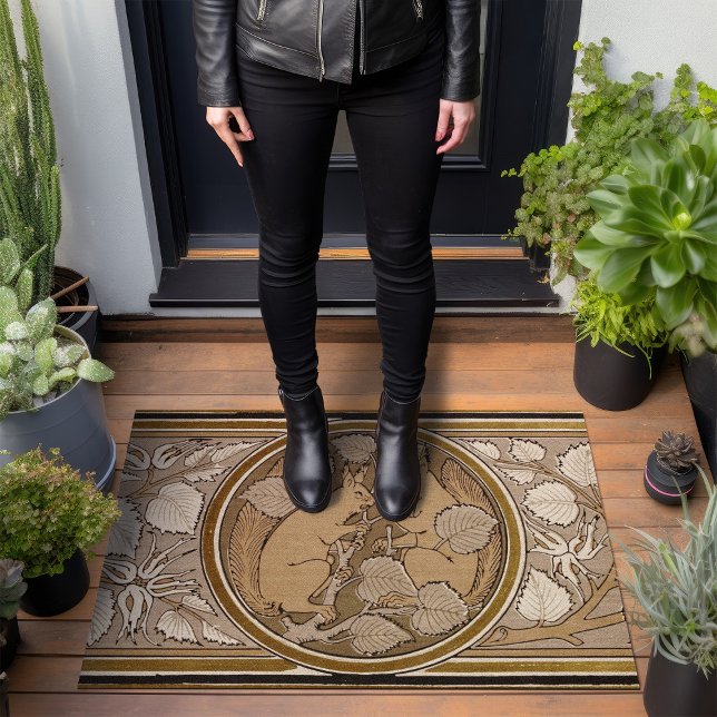 Felpudo Ardillas Art Deco Arena quemada Walter Crane (Subido por el creador)