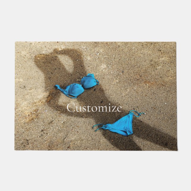 Felpudo Arena azul de Bikini Beach Thunder_Cove (Anverso)