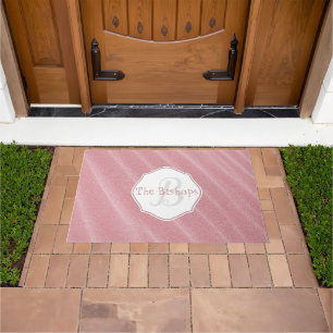 Felpudo Arena rosa riega la manta de puerta personalizada