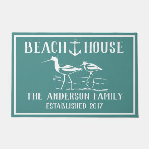 Felpudo Arenques blancos costeros y Casa de Playa Anchor