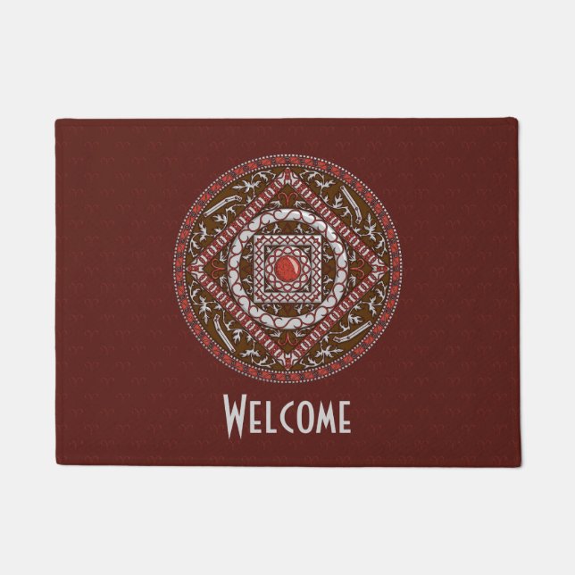 Felpudo Aries Mandala Doormat (Anverso)