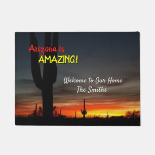 Felpudo "Arizona es asombroso!" Cactus del desierto de