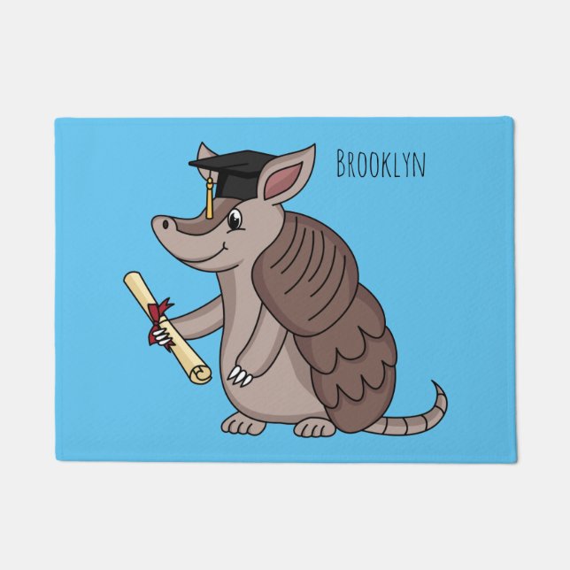 Felpudo Armadillo cúbico con personalizado de tapón de gra (Anverso)