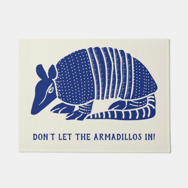 Felpudo Armadillo Welcome Mat Personalizado Personalizado  (Anverso)