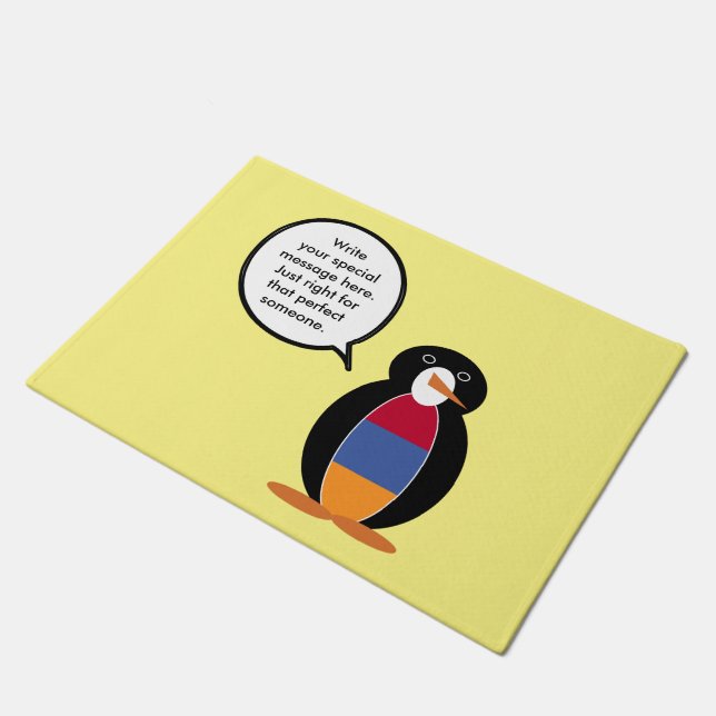 Felpudo Armenia habla de la señora Penguin personalizada (Angular)