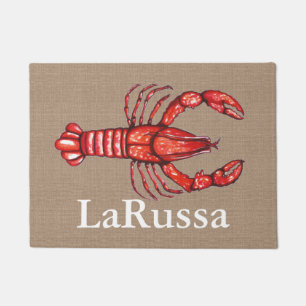 Felpudo Arpillera de los cangrejos de Luisiana Cajun falsa