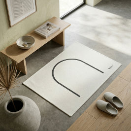 Felpudo Arquitectura Off-White Línea Fina Japandi Minimali