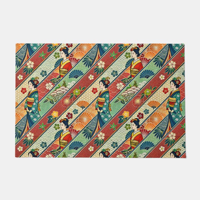 Felpudo Art japonais kimono (Anverso)