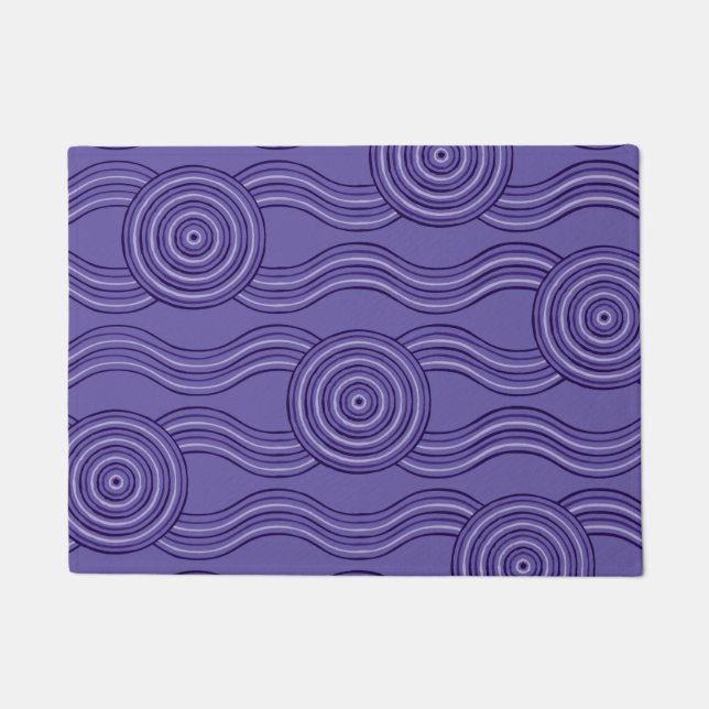 Felpudo Arte aborigen melaleuca (Anverso)