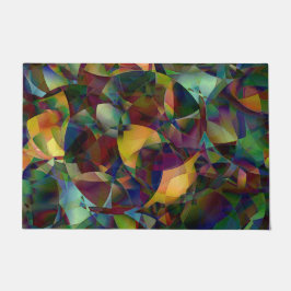 Felpudo Arte abstracto colorido y caleidoscópico