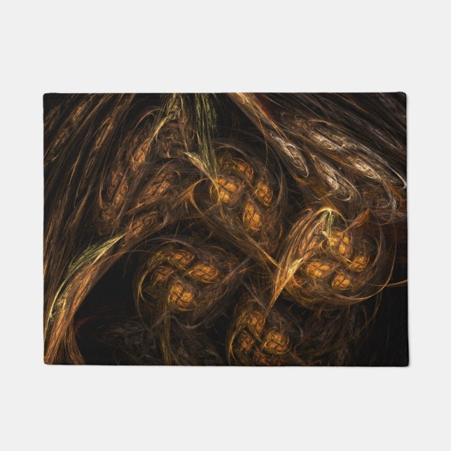 Felpudo Arte abstracto de la Madre Tierra (Anverso)