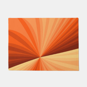 Felpudo Arte abstracto moderno naranja rojo vainilla fract