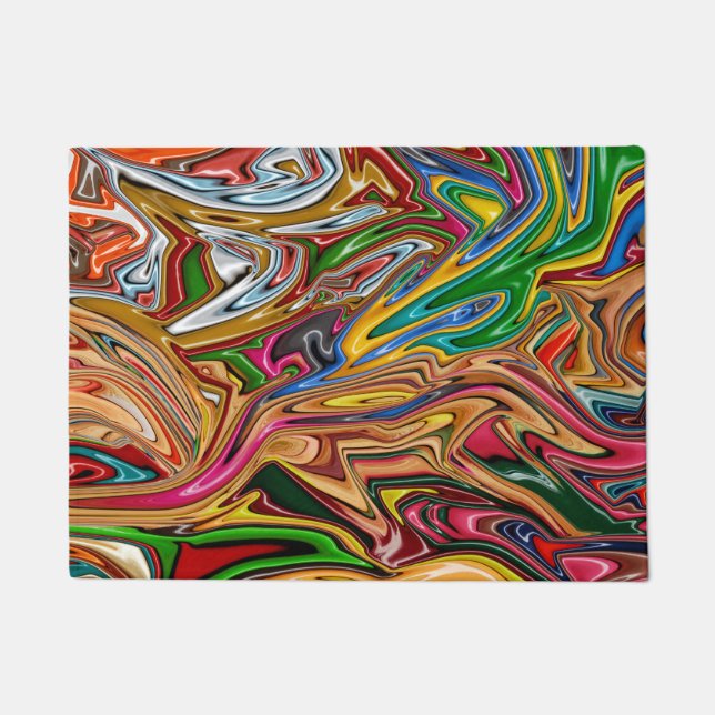 Felpudo Arte colorido abstracto (Anverso)