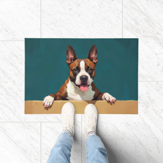 Felpudo Arte de Alfombrilla de Terrier Staffordshire Ameri