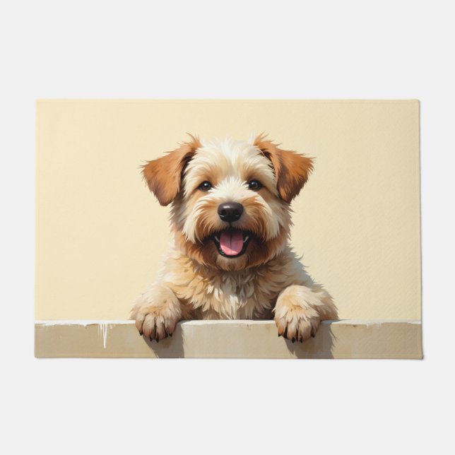 Felpudo Arte de Alfombrilla de Terrier Trigo (Anverso)