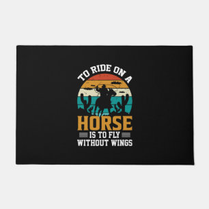 Felpudo Arte De Caballos Para Montar En Un Caballo