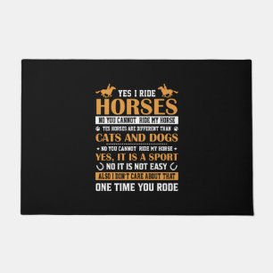 Felpudo Arte de caballos Sí Yo Viajo Caballos
