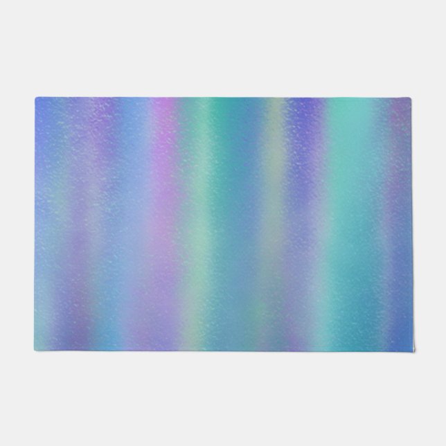 Felpudo Arte de colores de arcoiris de vidrio dicróneo (Anverso)