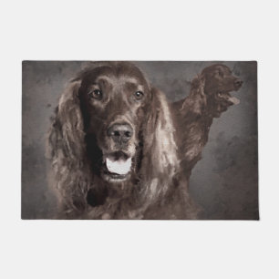Felpudo Arte de Digitaces de los perros de Irish Setter