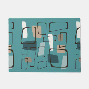 Felpudo Arte de estilo Eames Turquoise