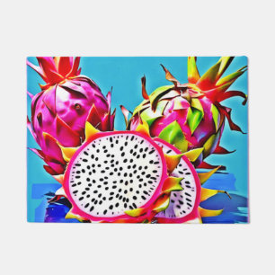 Felpudo Arte de frutas de dragón exótico