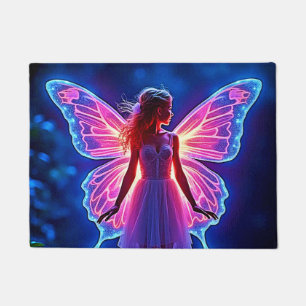 Felpudo Arte de hadas de mariposa mística brillante