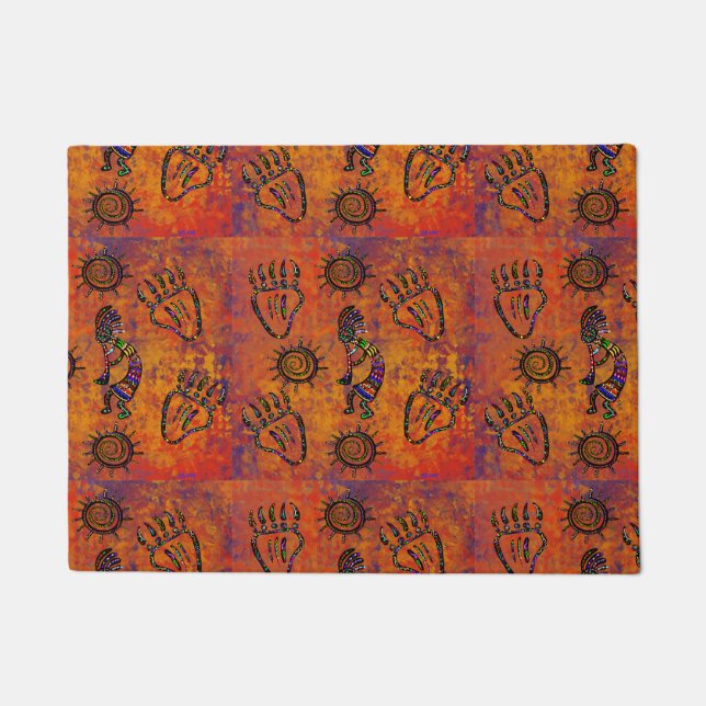 Felpudo Arte de Kokopelli (Anverso)