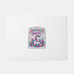 Felpudo Arte de Mercado Colorido Magia Macarón Unicornio