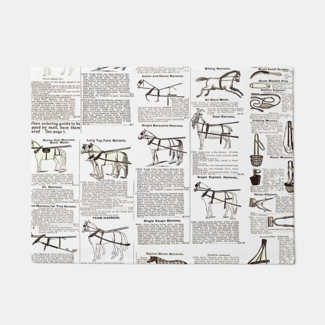 Felpudo Arte de periódicos de publicidad de antigüedades d (Anverso)