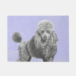 Felpudo Arte de perro azul grisáceo de juguete en miniatur