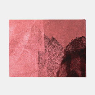Felpudo Arte de pintura abstracto inspirado en el amor neg